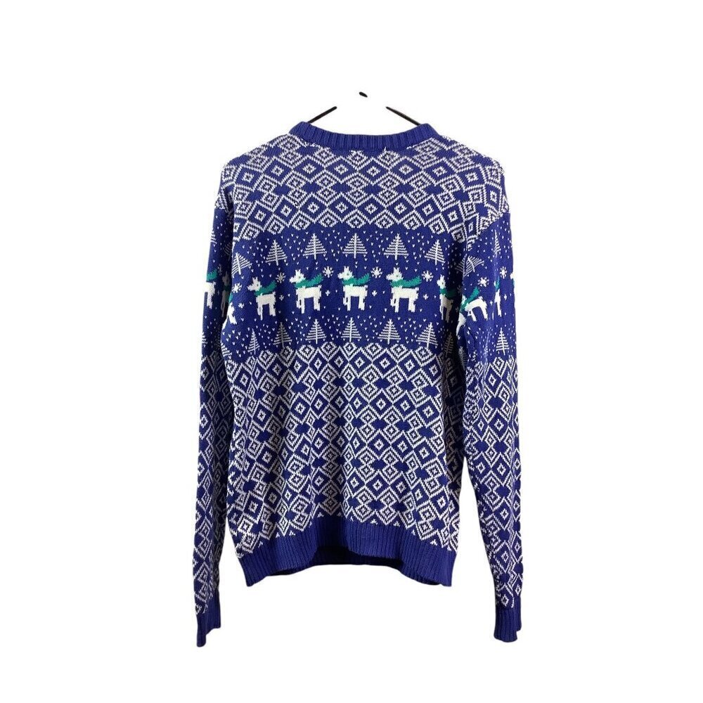 Blizzard Bay Llama Blue & White Christmas Sweater - Picture 2 of 9